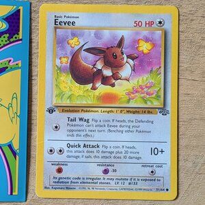 Eevee Pokemon Card Vintage Jungle Set 51/64 1st Edition